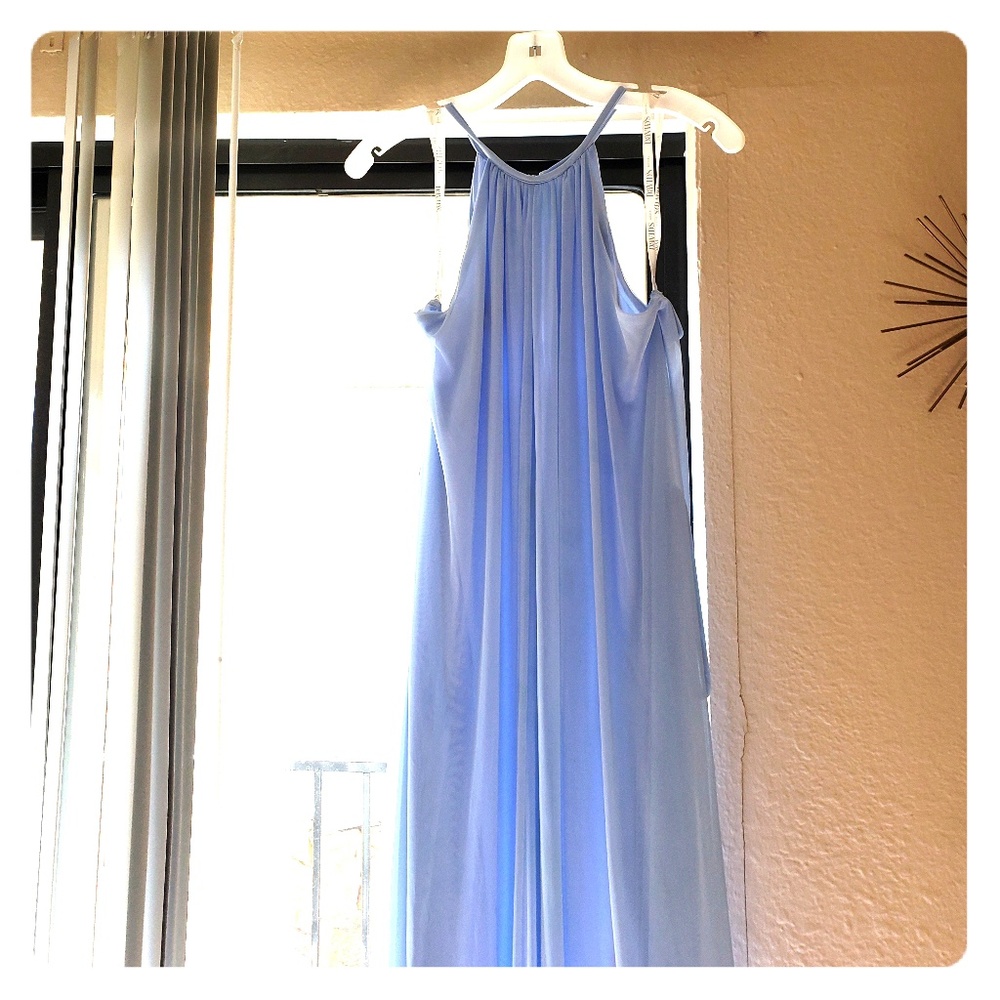 Icy blue bridesmaids dress